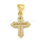 Подвески из кубического циркония с покрытием из латуни KK-U029-02G-05