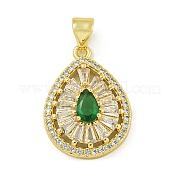 Подвески из кубического циркония с покрытием из латуни KK-U029-28G-01