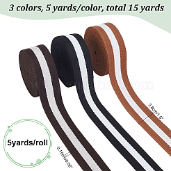 15 Yards 3 Farben Ethno-Stil flaches Polycotton-Streifenband&nbsp;OCOR-WR0001-18