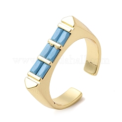 Bagues ouvertes en laiton avec micro pavé de zircones cubiques pour femmes&nbsp;RJEW-L343-02G