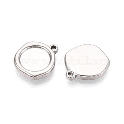 Cabochon-Fassungen für Anhänger aus Edelstahl 304&nbsp;STAS-T067-70A-P