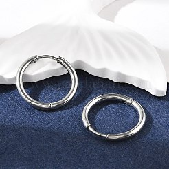 Orecchini a cerchio in acciaio inossidabile 304 anti-ossidazione&nbsp;EJEW-P177-P-09