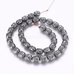Electroplate non magnetici ematite sintetico fili di perline&nbsp;G-P277-12F