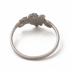 Anello a forma di fantasma in acciaio inossidabile 201 anti-ossidazione per Halloween&nbsp;RJEW-K239-15P