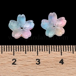 Embouts de perles de verre teints et chauffés&nbsp;GLAA-Z019-03J