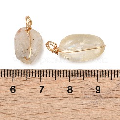 20 pendentif en citrine naturelle.&nbsp;FIND-DC0001-72