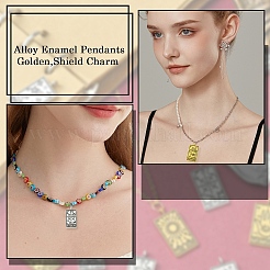 15 pz 5 stili pendenti in lega di stile tibetano&nbsp;TIBEP-YW0001-76AG