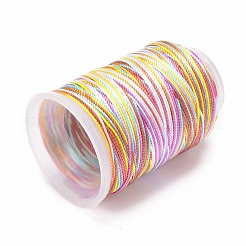 5 rouleaux de cordons en polyester teints par segments à 12 épaisseurs&nbsp;WCOR-P001-01B-019