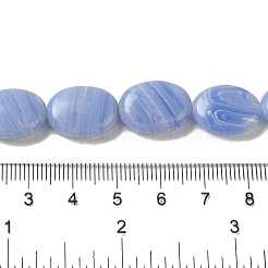 Brins de perles d'agate en dentelle bleue synthétique&nbsp;G-NH0017-F04-03