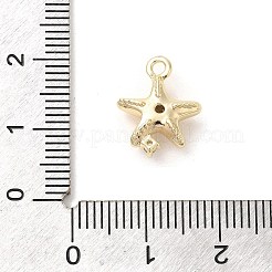 Anhänger aus goldenem Messing mit Mikropflaster und klarem Zirkonia&nbsp;KK-U031-01G-06