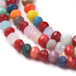 Chapelets de perles en verre imitation jade&nbsp;X-GLAA-E415-01B