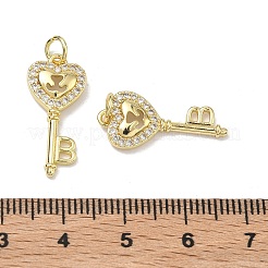 Valentinstag Messing Micro Pave klare Zirkonia Anhänger&nbsp;KK-K420-02A-G
