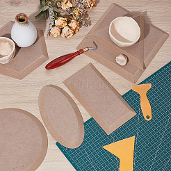 6 Stück MDF-Holz-Keramik-Ton-Bastelform-Set.&nbsp;DIY-WH0349-400A