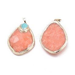 Grandes colgantes de jade natural teñido&nbsp;G-F689-01-G