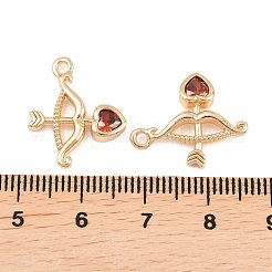 Anhänger aus Zirkonia aus Messing&nbsp;KK-L261-18G-02
