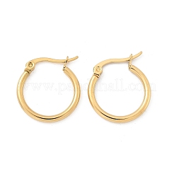 Boucles d'oreilles créoles en acier inoxydable 304 avec placage ionique (IP)&nbsp;EJEW-N0016-11G-B