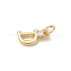 Messingpflaster klare Zirkonia Charms&nbsp;KK-A273-01G-D