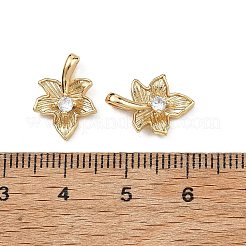 Breloques en laiton Shegrace avec micro-pavé de zircone cubique transparente&nbsp;XGRQ2O693-424G