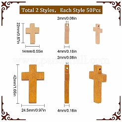 100 pendentif en bois de 2 styles.&nbsp;WOOD-SC0001-43
