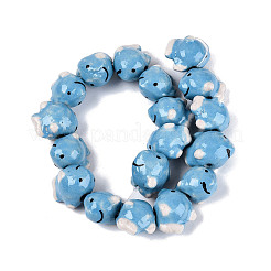 Perles en porcelaine manuelles&nbsp;PORC-Q008-07