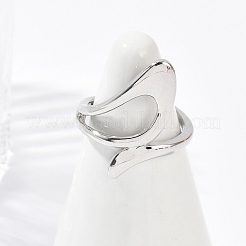 Offene Manschettenringe aus Messing mit hohlem Dreieck für Damen&nbsp;RJEW-G343-13P