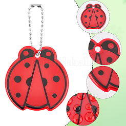 11 colgante decorativo de mariquita de plástico PVC.&nbsp;HJEW-SC0003-22