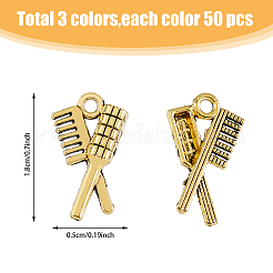 150 pz 3 colori pendenti in lega di stile tibetano&nbsp;TIBE-DC0001-06