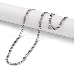 304 Edelstahl Cuban Link Kettenhalsketten für Männer&nbsp;NJEW-B117-01A-P