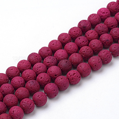 Synthetic Lava Rock Beads Strands&nbsp;G-S247-6mm-M-1