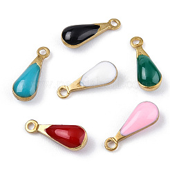 Charms a goccia antichi in ottone smaltato dorato&nbsp;KK-Q571-01