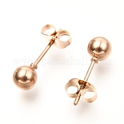 Ohrstecker mit Kugeln aus Edelstahl 304&nbsp;EJEW-C501-10C