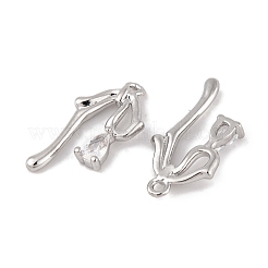 Pendentifs en laiton zircon cubique transparent&nbsp;KK-L212-06P
