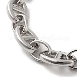 Anlaufgeschützte ovale Gliederkettenarmbänder aus Edelstahl 304&nbsp;BJEW-D030-11B-P