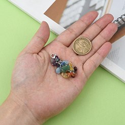 Natürliche Chip-Edelsteinanhänger Dekorationen&nbsp;HJEW-JM00213