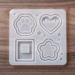 Moules en silicone de qualité alimentaire avec pendentif en forme de coeur&nbsp;SIMO-D001-05
