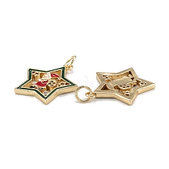 Weihnachten messing mikro pflastern kubik zirkonia anhänger&nbsp;X-ZIRC-L101-05G