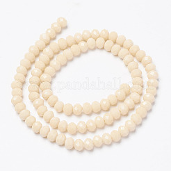 Chapelets de perles en verre opaque de couleur unie&nbsp;EGLA-A034-P4mm-D05