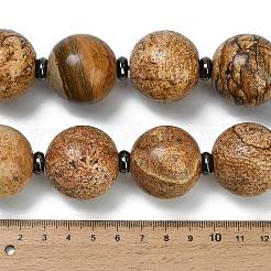 Cuentas de jaspe imagen natural hebras&nbsp;GG-CBA007A-D08-02