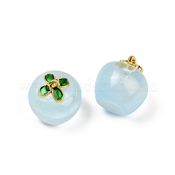 Pendentifs en forme de pomme en verre transparent&nbsp;DGLA-E004-16E