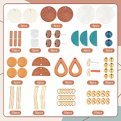 DIY-Sets zur Herstellung von Ohrsteckern aus Holz mit Geometrie&nbsp;DIY-SC0024-72