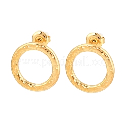 Orecchini a bottone in acciaio inossidabile 304 da donna&nbsp;EJEW-P345-02G