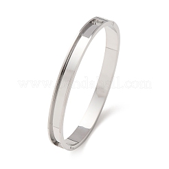 Base de bracelet rainurée en acier inoxydable 304&nbsp;SA-CBACA70-02P
