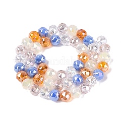Colliers de perles en imitation jade électroplaquées&nbsp;EGLA-Q135-8MM-A09