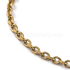 Collar de cadena de cable de acero inoxidable 304 con revestimiento iónico (IP)&nbsp;LS-NJEW-D045-12G
