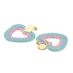 Pendientes de acero inoxidable 304 con revestimiento al vacío de PVD&nbsp;STAS-D058-06G
