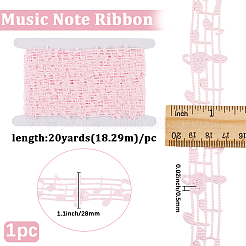 Cinta de encaje con notas musicales de poliéster de 20 yarda&nbsp;OCOR-GF0004-44D