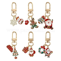 Décorations de pendentif en alliage d'émail de noël&nbsp;HJEW-YW00048-01