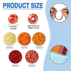 5 Farben Glas Saatperlen&nbsp;SEED-YW0002-49A