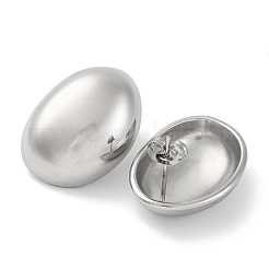 Pendientes ovalados de acero inoxidable 304&nbsp;EJEW-D281-04S