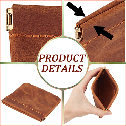 2 pochette à monnaie vintage en cuir&nbsp;AJEW-CL0005-02